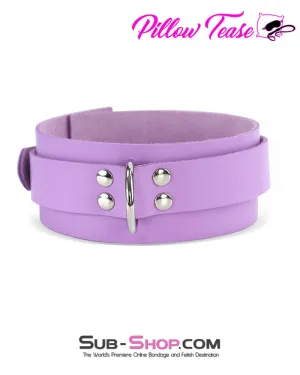 0585A      Purple Passion Leather Bondage Collar
