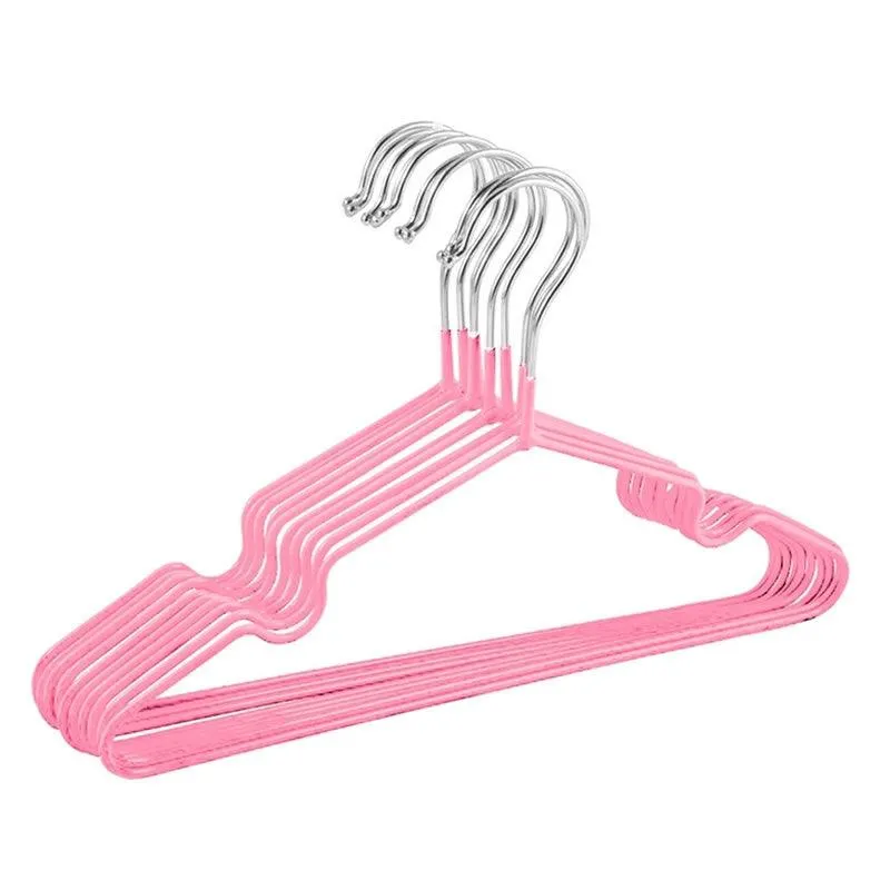 10-Piece Non-Slip Clothes Hangers Pink