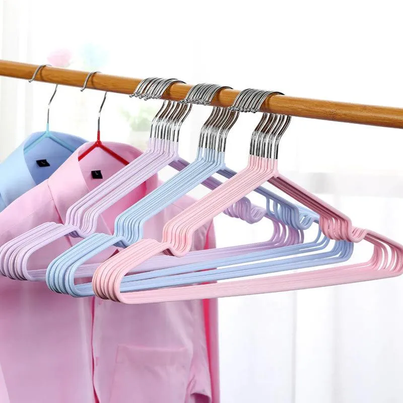 10-Piece Non-Slip Clothes Hangers Pink