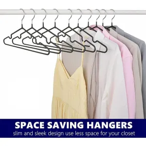 10-Piece Non-Slip Clothes Hangers Pink