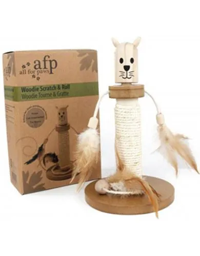 AFP Woodie Scratch N Roll Scratcher Cat Toys