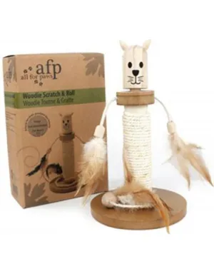 AFP Woodie Scratch N Roll Scratcher Cat Toys