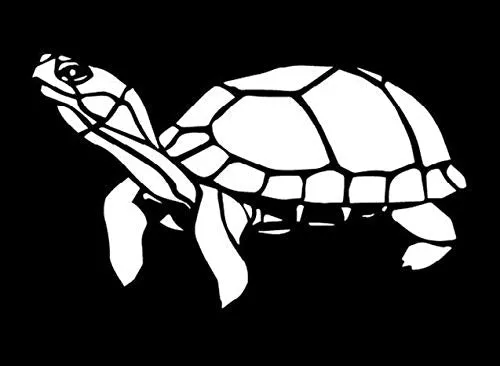Box Turtle Pet Tortoise Vinyl Decal Car Bumper and Motorcycle Sticker - 6.61" x 4.06"