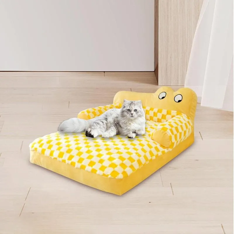 Comfortable Plush Sofa Bed For Cats & Dogs