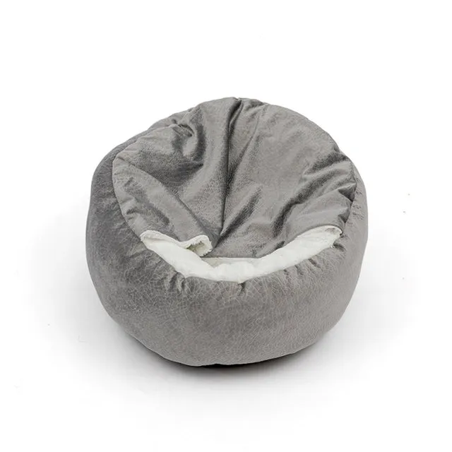 Dog Bed With Hooded Blanket Winter Warm