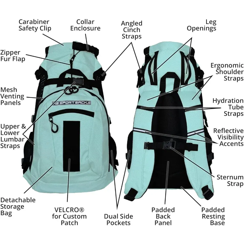 Dog Carrier Adjustable Backpack (Small Pet Plus 2 - Summer Mint) | Toys for Dogs | Pet Accessories for Home and Garden | Alo Trendy