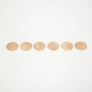 Grapat Wooden Coins x 6 in Natural