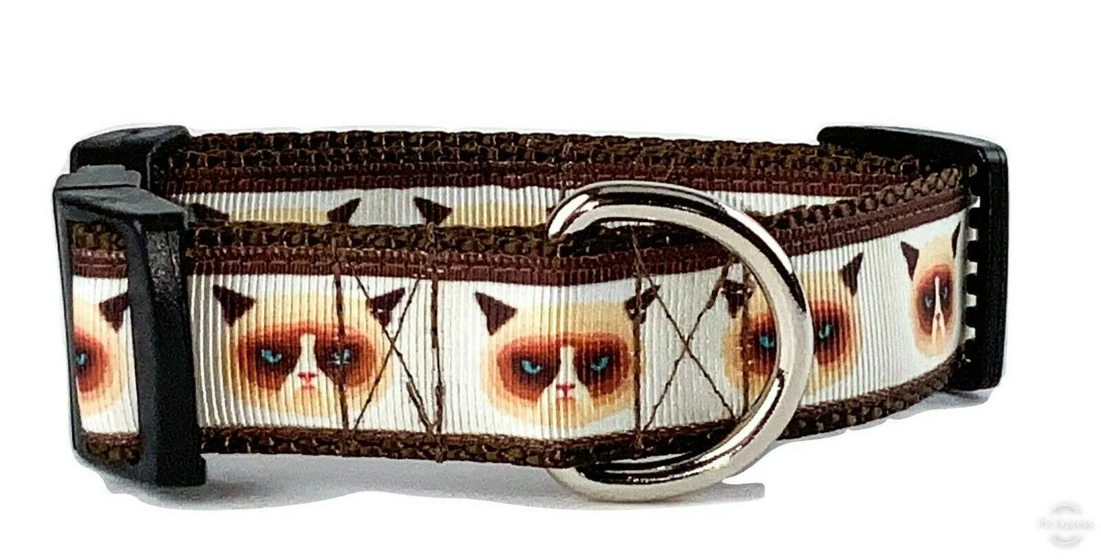 Grumpy Cat dog collar handmade adjustable buckle collar 1" wide or leash Petcollarshandmade