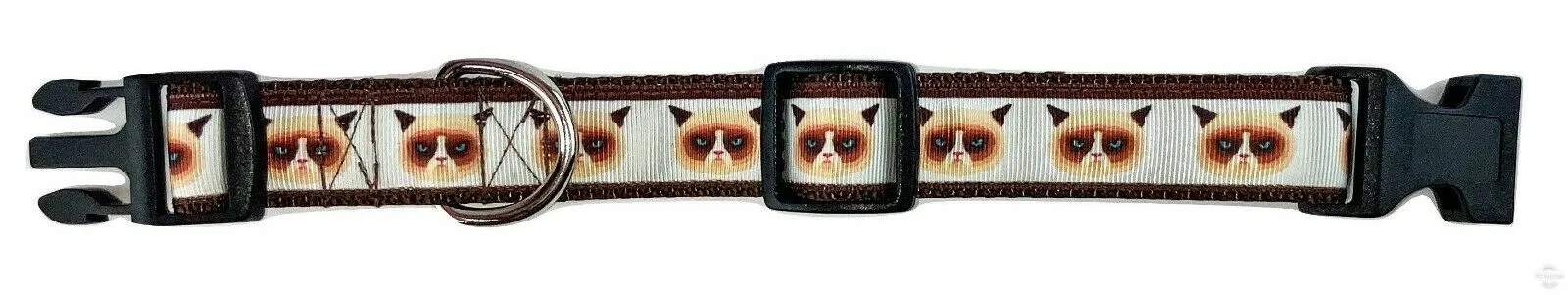 Grumpy Cat dog collar handmade adjustable buckle collar 1" wide or leash Petcollarshandmade