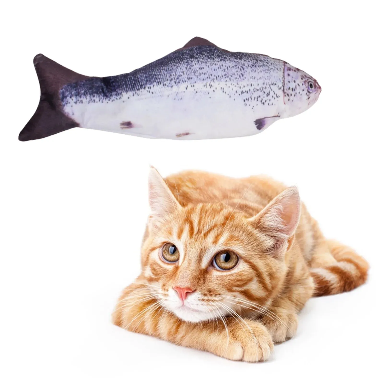 Interactive Electric Floppy Fish Cat Toy with USB Charging