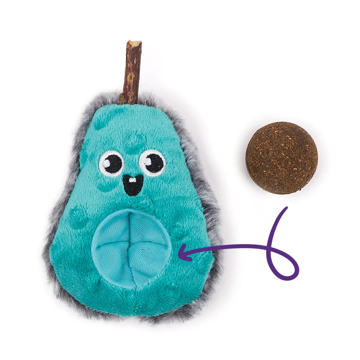 Kazoo Playful Avocado Cat Toy