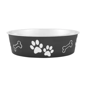 Loving Pets Bella Bowl, Non-Skid Stainless Steel Espresso