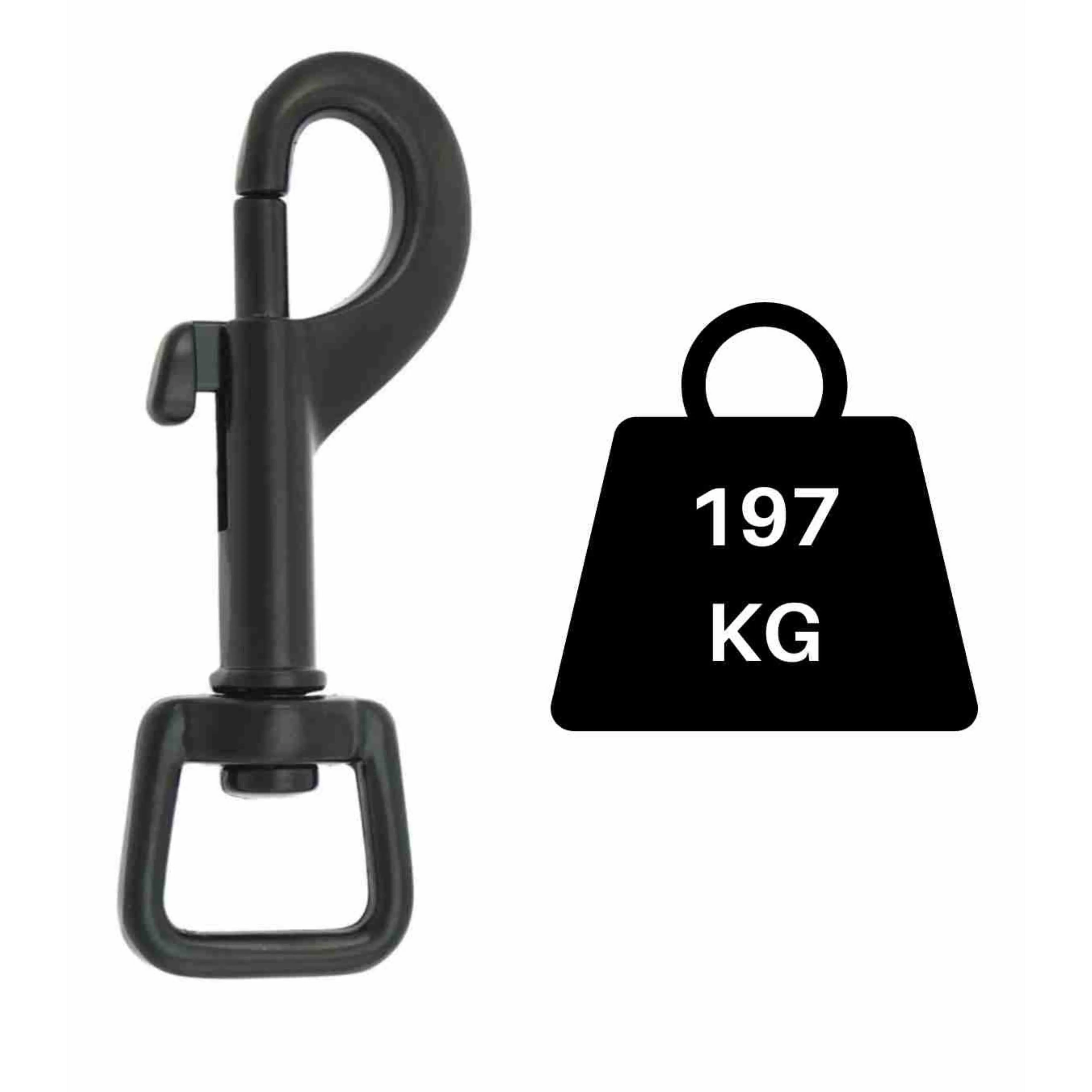 Non - Slip, Waterproof Dog Leash Hexa | Black | Width: 20 mm