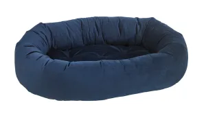 Pet Bed- Donut Shape-Solid Navy Color Microvelvet