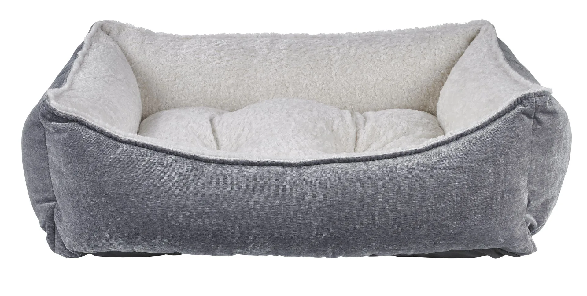 Pet Bed-Scoop Shape-Pumice Color Microvelvet
