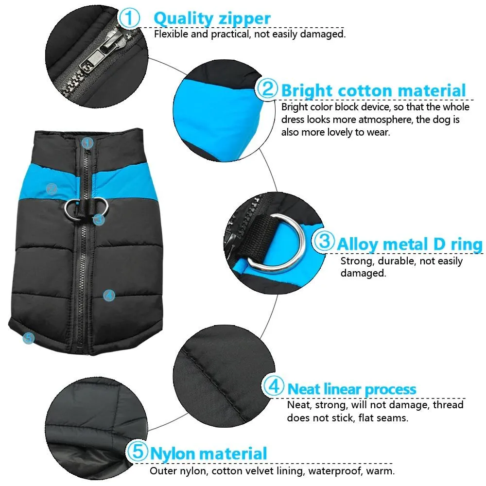 PETLAVISH™ Warm Dog Vest Jacket w/ Harness - Waterproof Fleece S-7XL