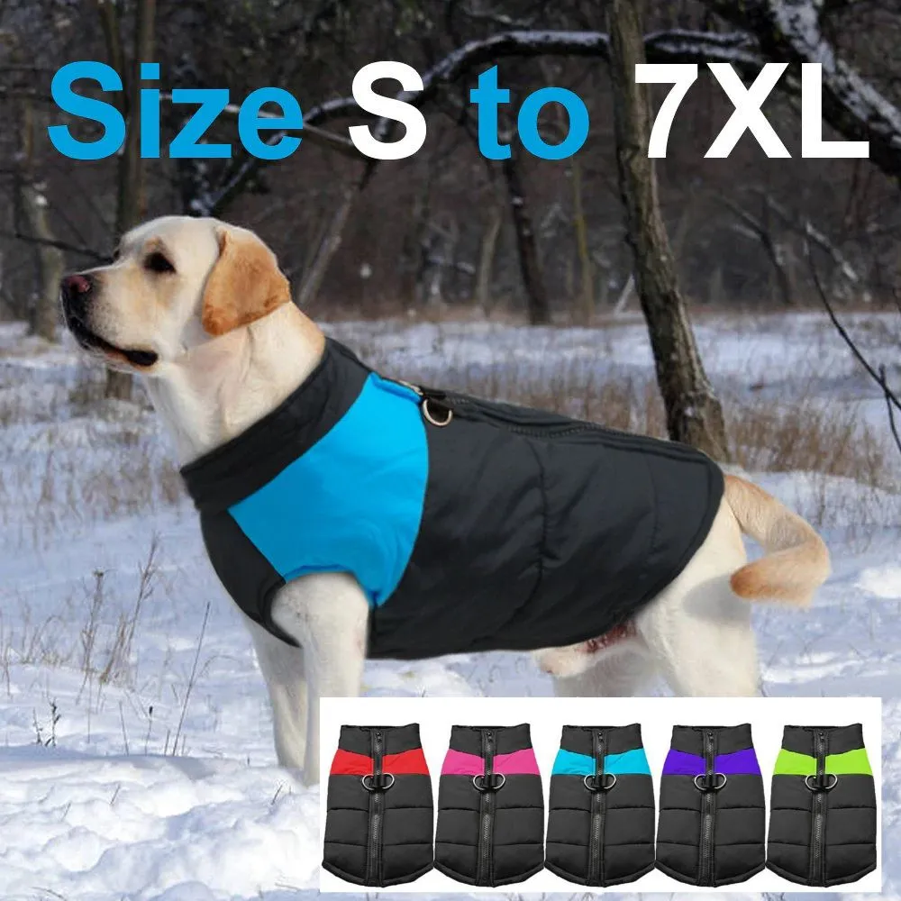 PETLAVISH™ Warm Dog Vest Jacket w/ Harness - Waterproof Fleece S-7XL