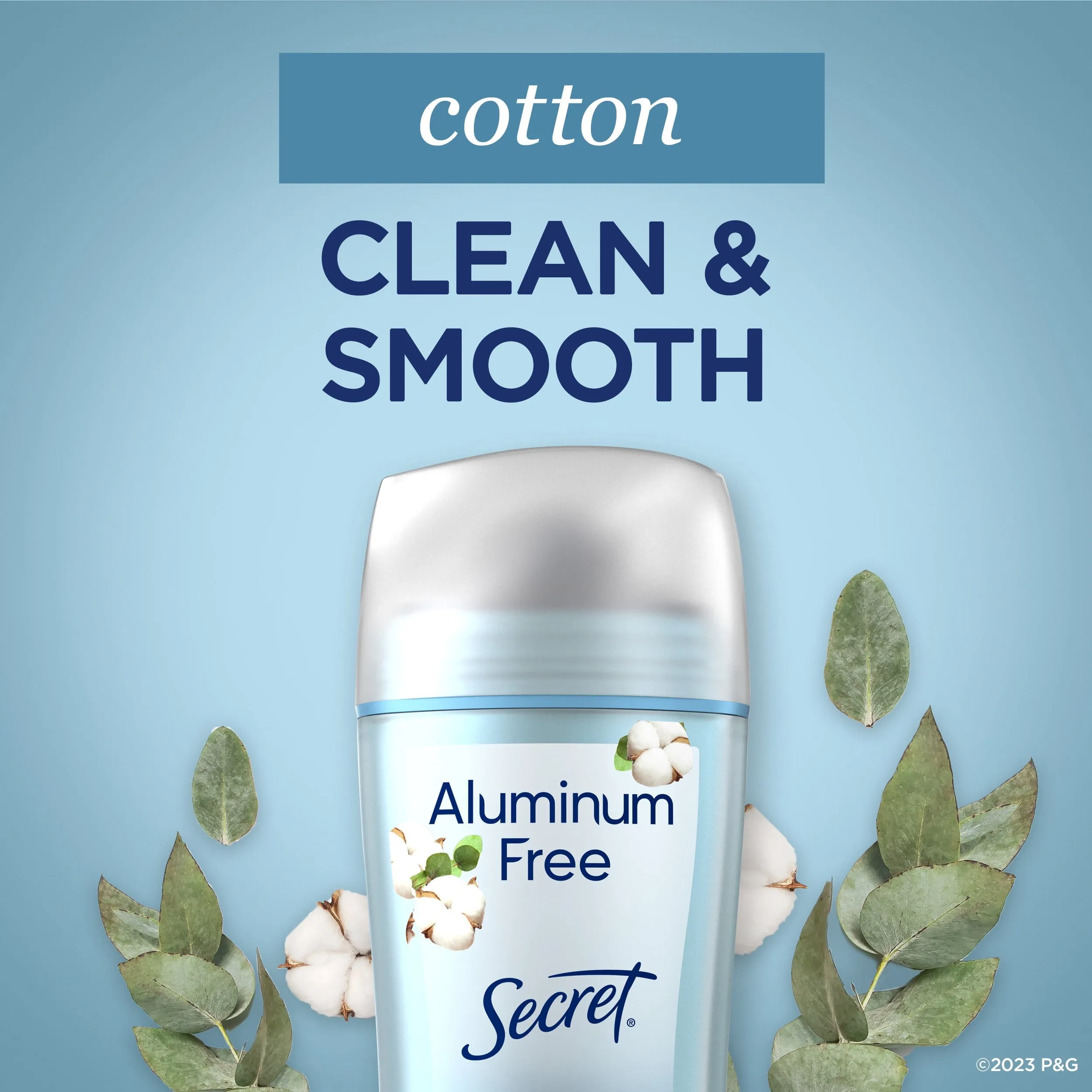 Secret Aluminum Free Deodorant for Women, Cotton, 2.4 oz