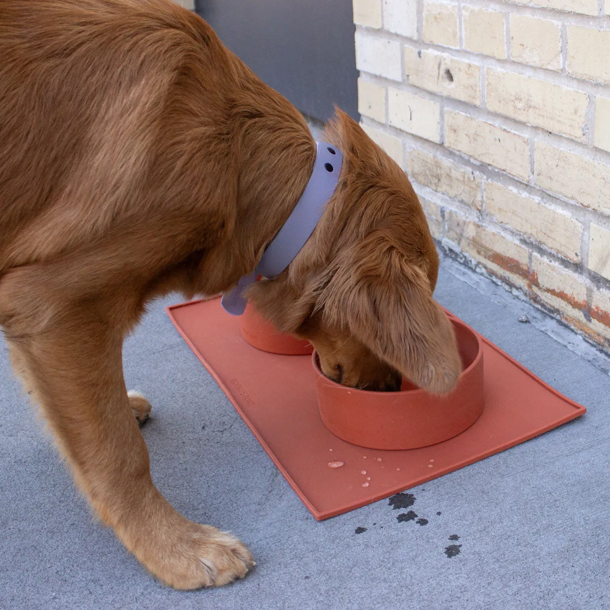Silicone Pet Feeding Mat / Pet Placemat, Olive, Food Grade Silicone, Dishwasher Safe, Floor Protection From Spills, Dog/Cat