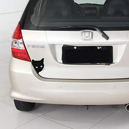 TopSpeed Vinyl Decal Car and Auto Sticker with Cute Pet Cat Face - 5.91" x 4.72"