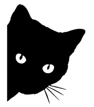 TopSpeed Vinyl Decal Car and Auto Sticker with Cute Pet Cat Face - 5.91" x 4.72"