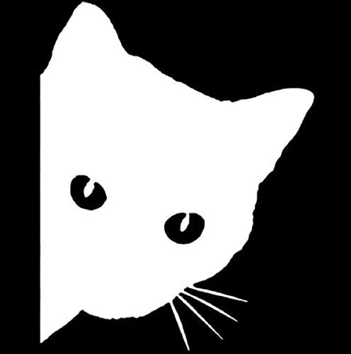 TopSpeed Vinyl Decal Car and Auto Sticker with Cute Pet Cat Face - 5.91" x 4.72"