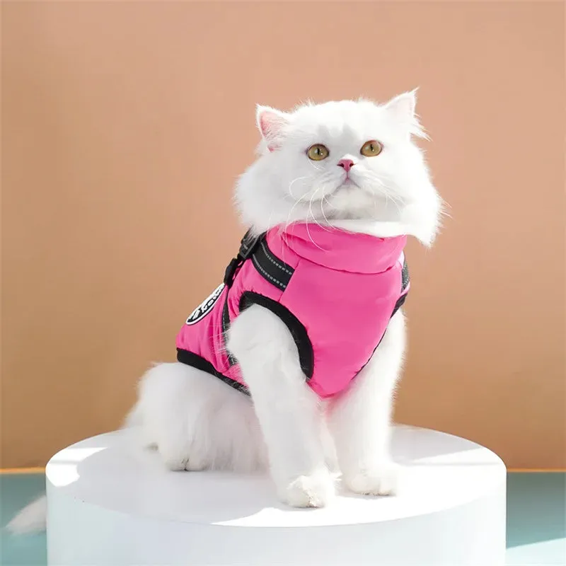 Waterproof Winter Dog Jacket with Built-in Harness
