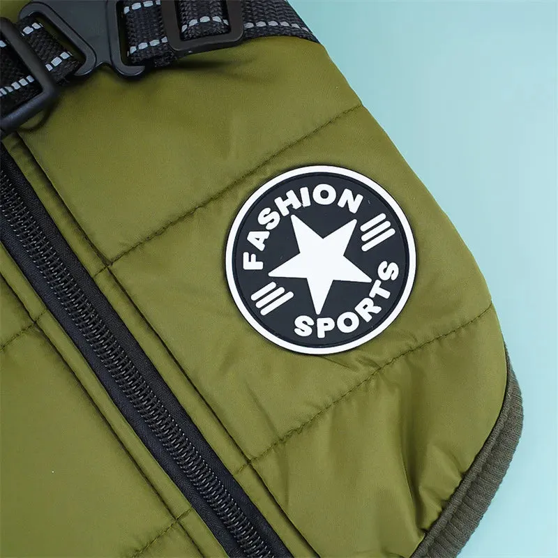 Waterproof Winter Dog Jacket with Built-in Harness