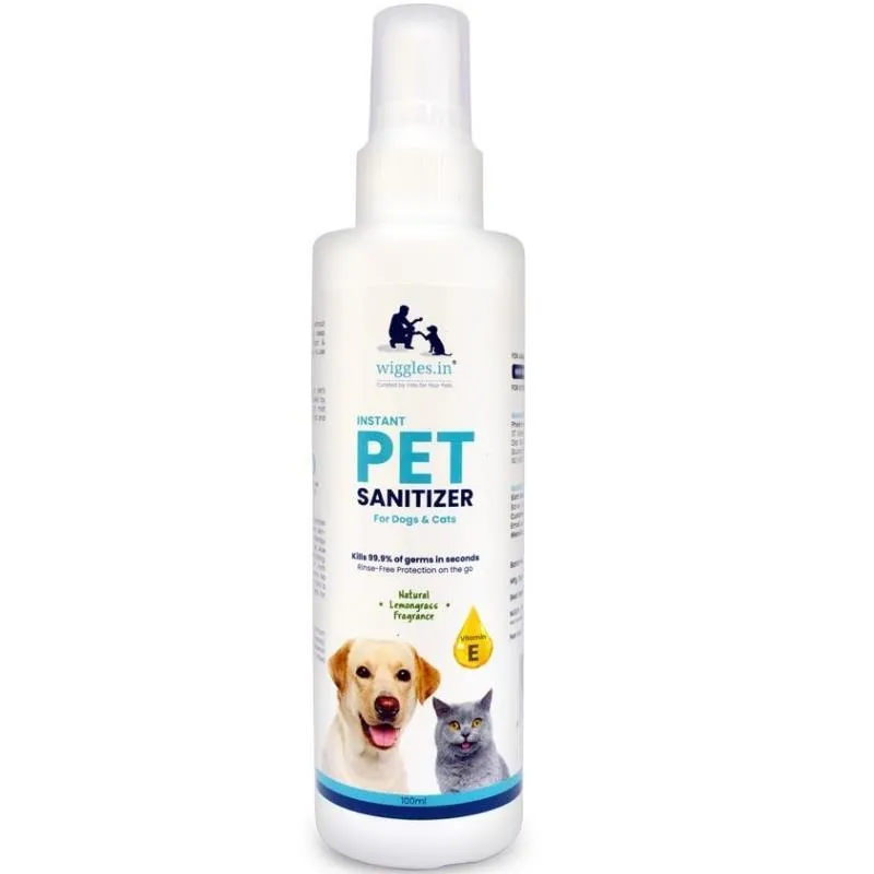 Wiggles Instant Pet Sanitizer for Dog and Cats 100 ml