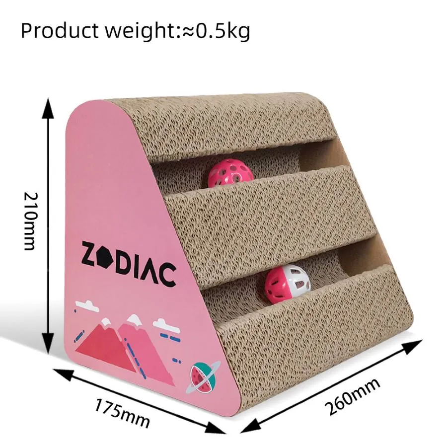 Zodiac Triangle Cat Ball Scratcher